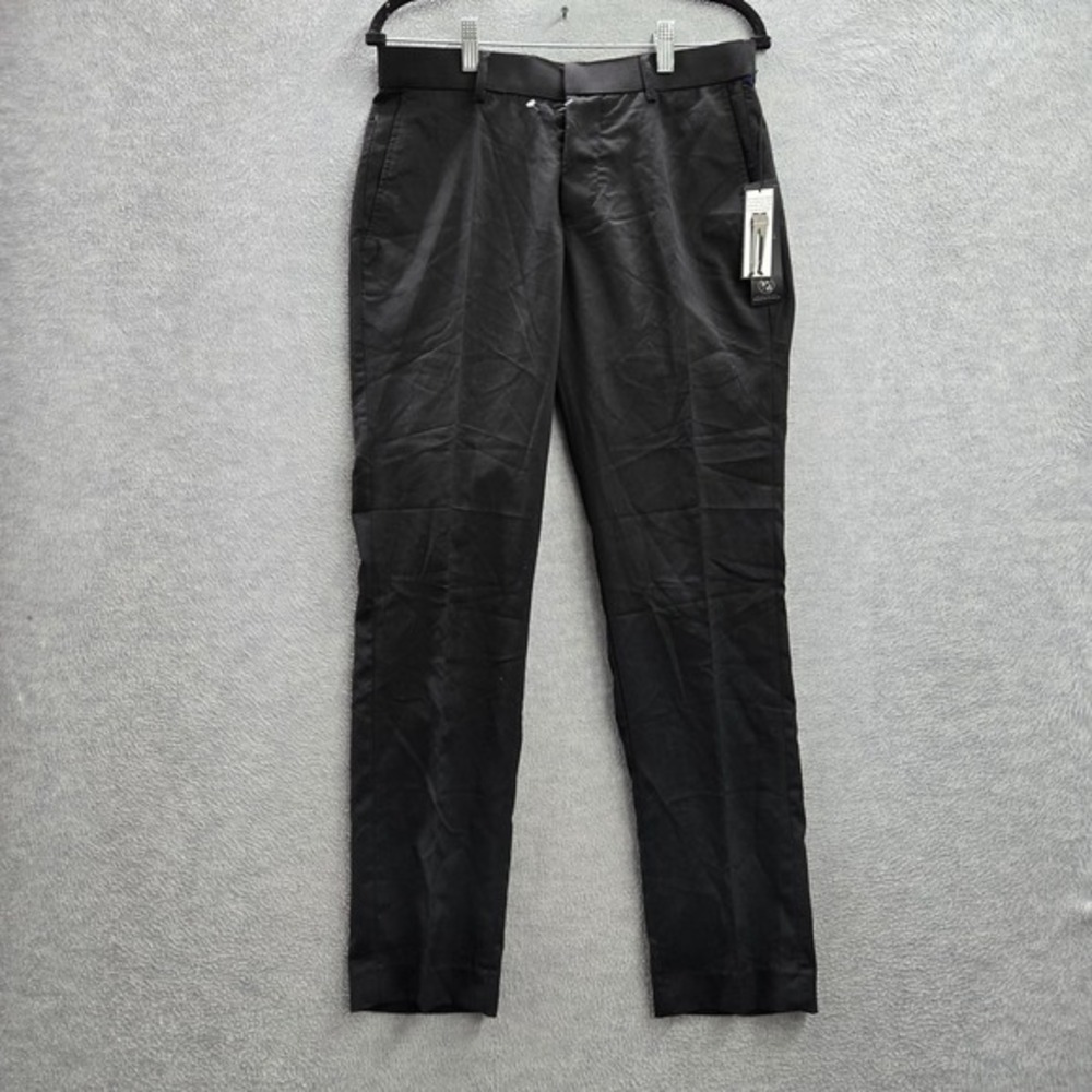 Michael Brandon Men Pants 30X30 Black Dress‎ Pants Button Slim 29" Inseam NWT